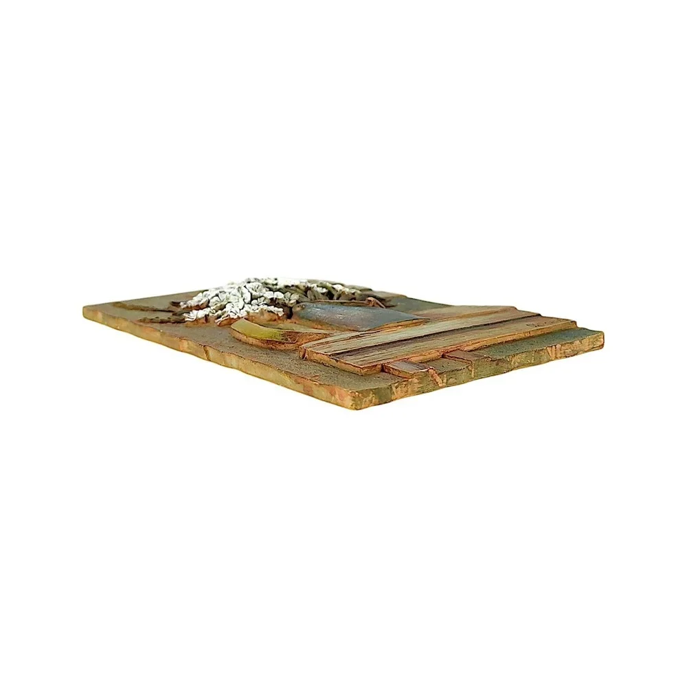 DANHUI NAI Floral Resin Wall Plaque Hand Painted Decorative Floral 3D Tile